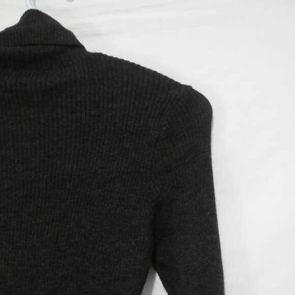 POLO SPORT - Sports Woman | medium | Charcoal Grey Ribbed Turtleneck Sweater - Picture 11 of 14